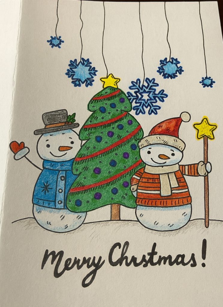 Holiday card artwork submission by Esther from Spryfield
