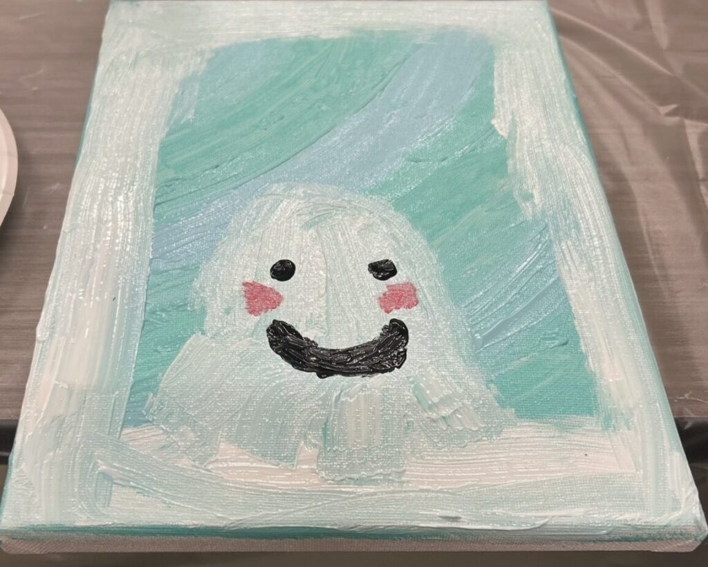 Holiday card artwork submission by Asfaty from Thunder Bay (Shkoday Abinojiiwak Obimiwedoon)