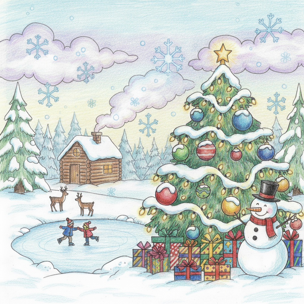 Holiday card artwork submission by Umar from Toronto, Regent Park (Regent Park Community Health Centre)