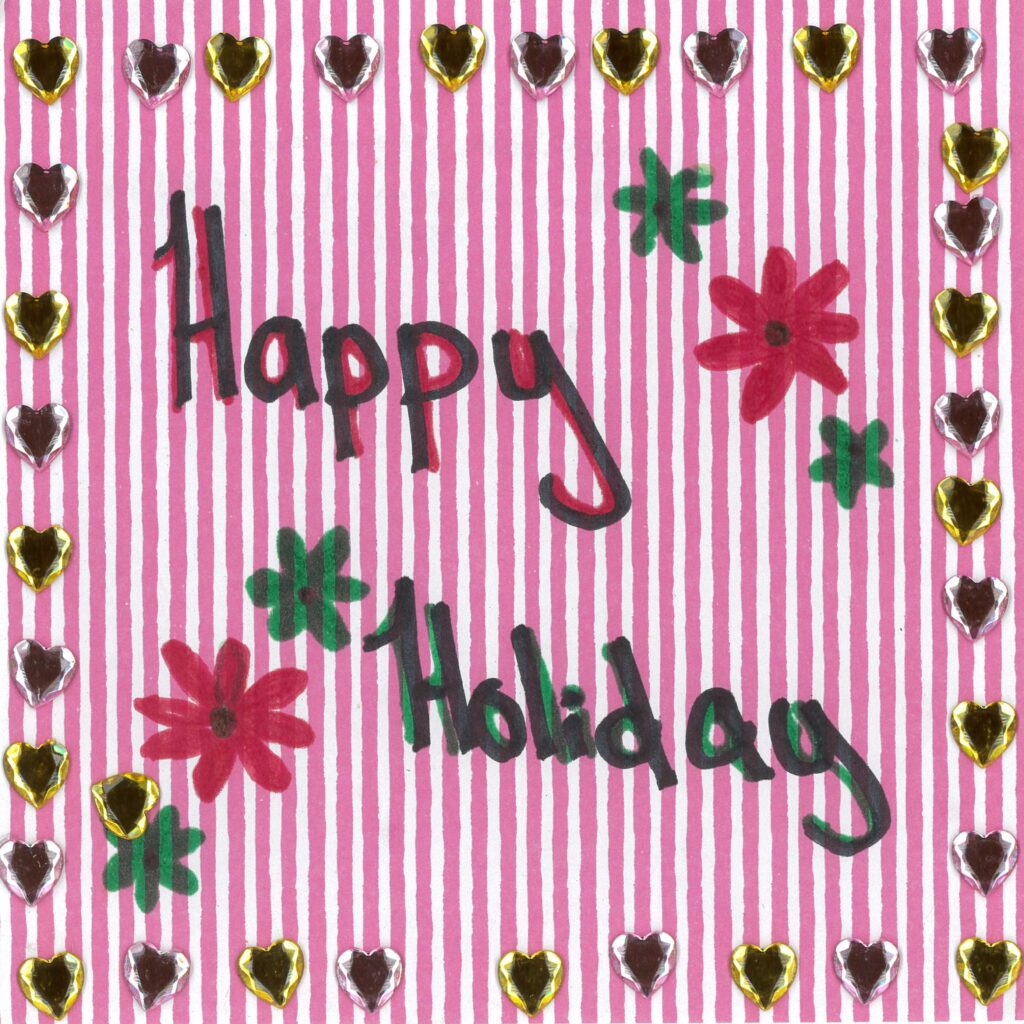 Holiday card artwork submission by Sarah from Toronto, Scarborough Village (YouthLink)