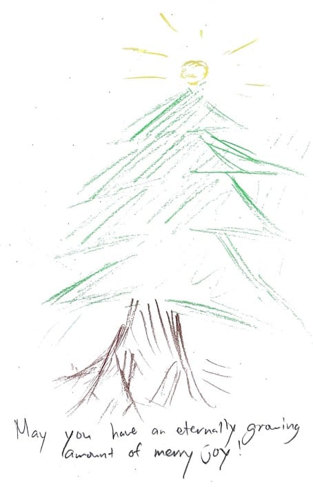 Holiday card artwork submission by Seth from Spryfield, Halifax (Chebucto Connections)