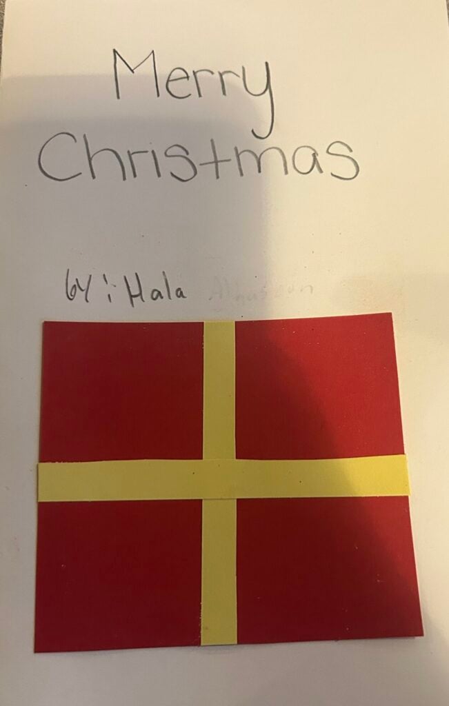 Holiday card artwork submission by Hala from Spryfield, Halifax (Chebucto Connections)