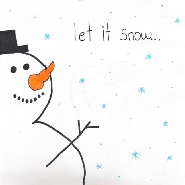 Holiday card artwork submission by Shibra from Toronto, Scarborough Village (YouthLink)