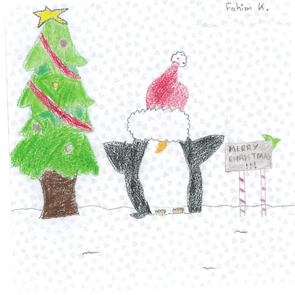 Holiday card artwork submission by Fahim from Toronto, Scarborough Village (YouthLink)