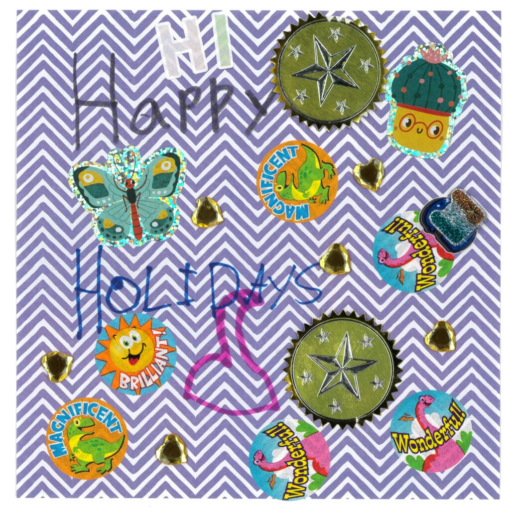 Holiday card artwork submission by Gazi from Toronto, Scarborough Village (YouthLink)