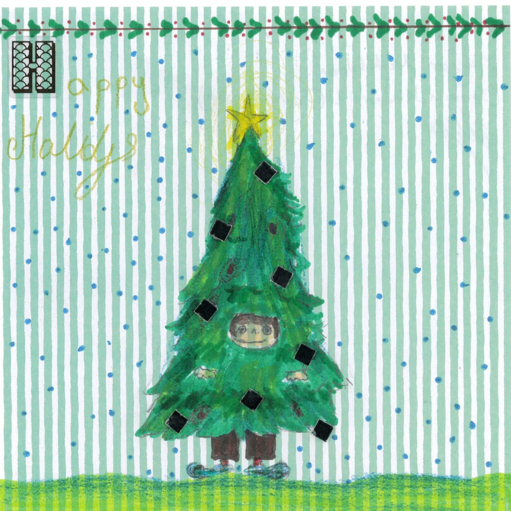 Holiday card artwork submission by Zayan from Toronto, Scarborough Village (YouthLink)