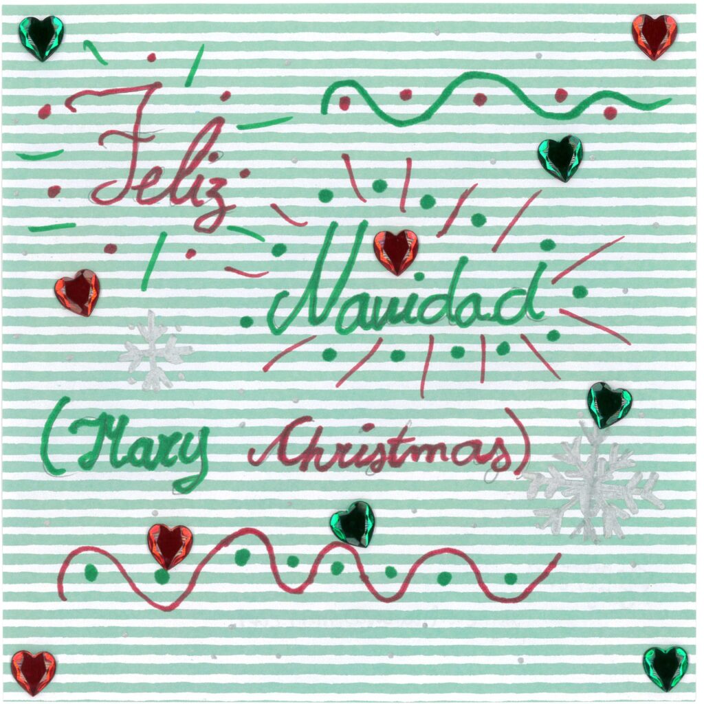 Holiday card artwork submission by Floarta from Toronto, Scarborough Village (YouthLink)