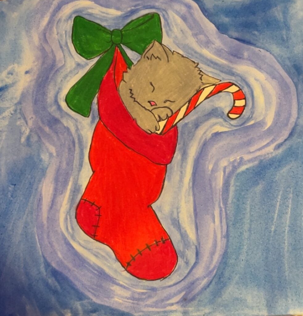 Holiday card artwork submission by Emma from Kitchener (Camino Wellbeing + Mental Health)